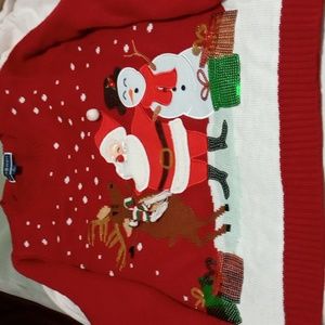 Karen Scott Red Christmas Long Sleeve Sweater Size XL